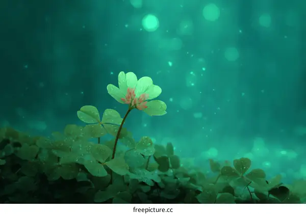 Mysterious Deep Forest Clover Flower