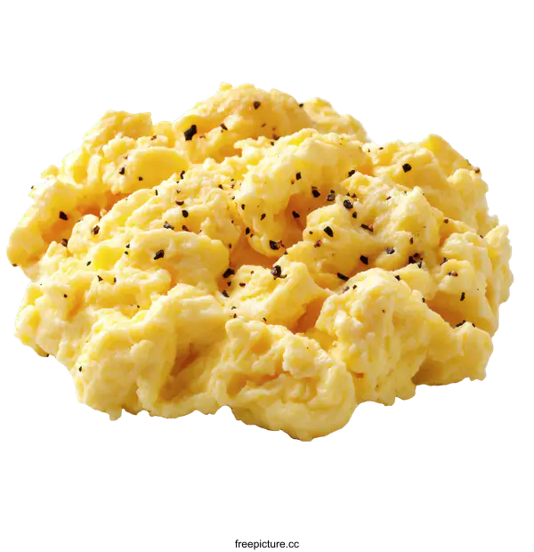 [Transparent Background PNG]Scrumptious Scrambled Eggs with Black Pepper