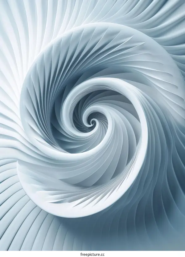 Blue and White Spiral Design