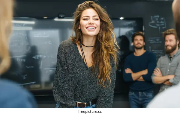 Successful Business Team Discussion in Modern Office