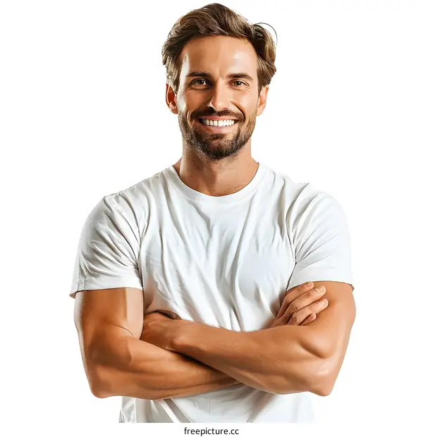 Handsome man with crossed arms