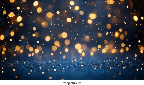 Sparkling Festive Dark Blue Background