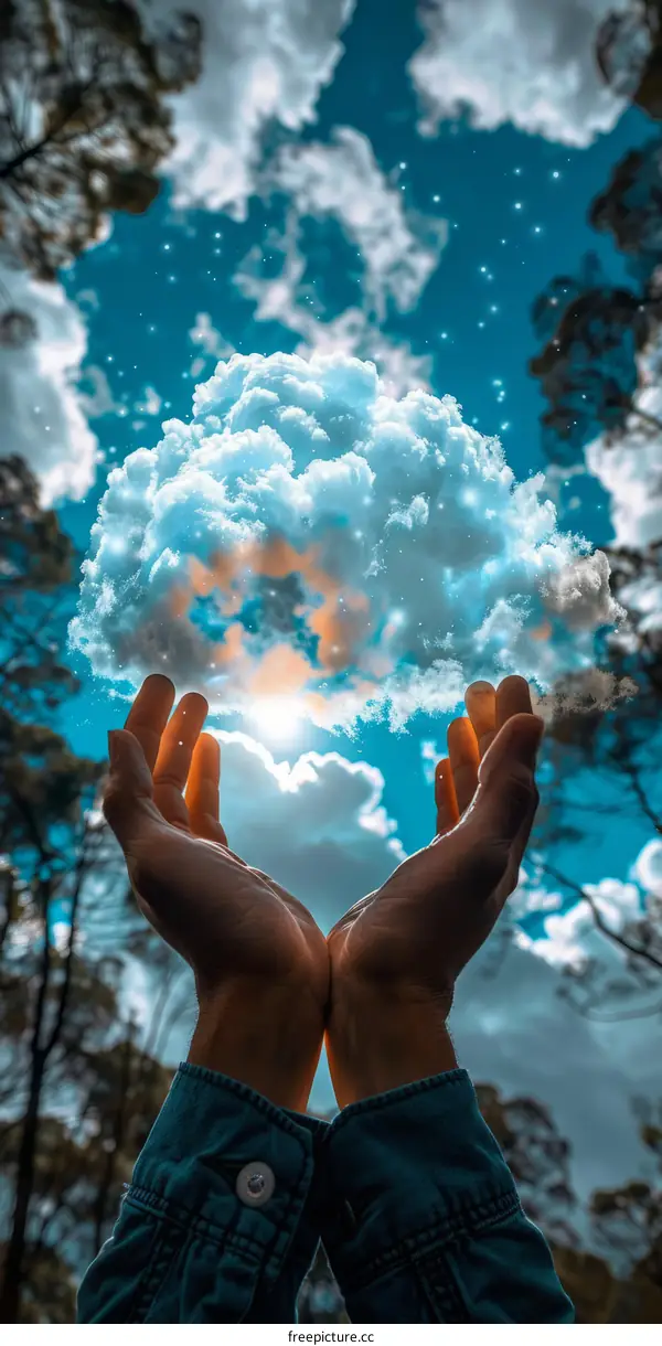 A Person Holding a Cloud in Their Hands