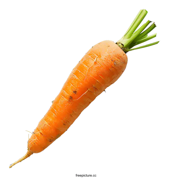 [Transparent Background PNG]Fresh Carrot on White Background