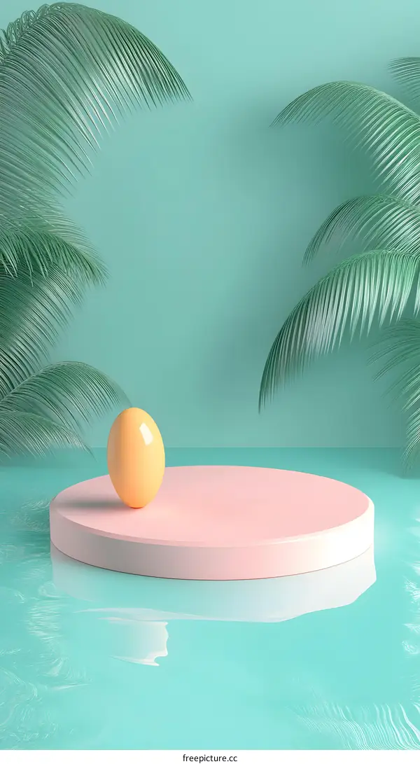 Minimalist Tropical Summer Product Display Stand