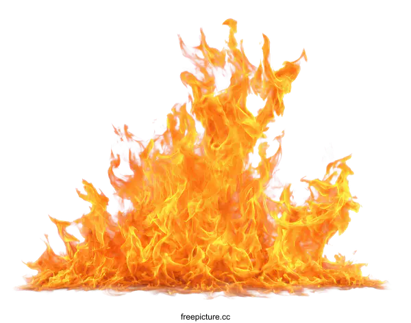 [Transparent Background PNG]Fiery Flames against White Background