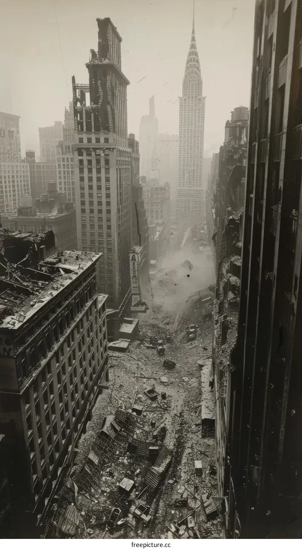 Ruins of Wall Street after the Great Depression