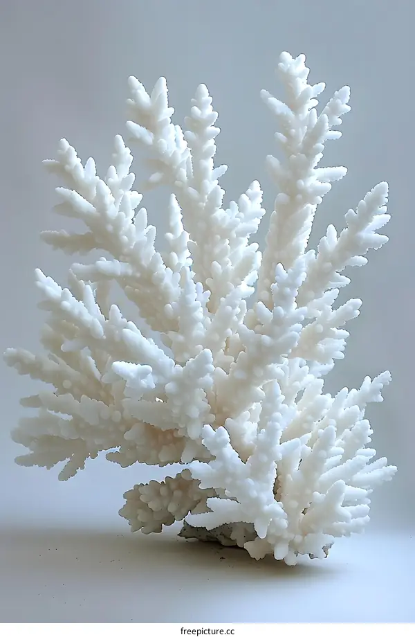 A beautiful white coral isolated on a white background