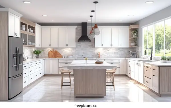 Modern Farmhouse Kitchen Design Illustration