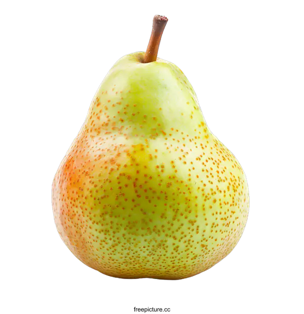 [Transparent Background PNG]Fresh green pear on white background