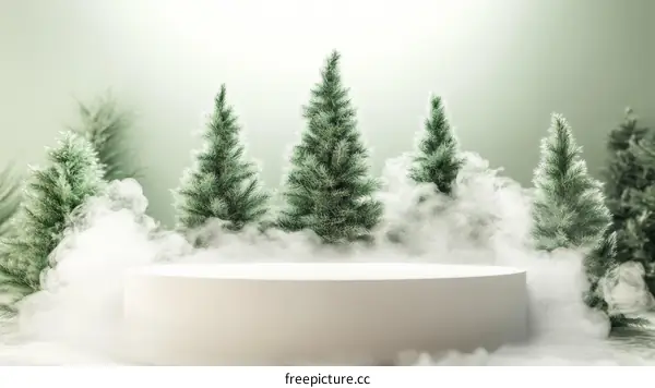 Winter Forest Scene Display Platform