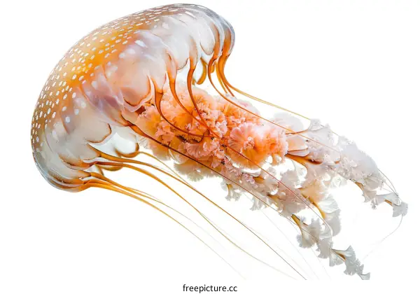 A beautiful jellyfish with long, flowing tentacles.