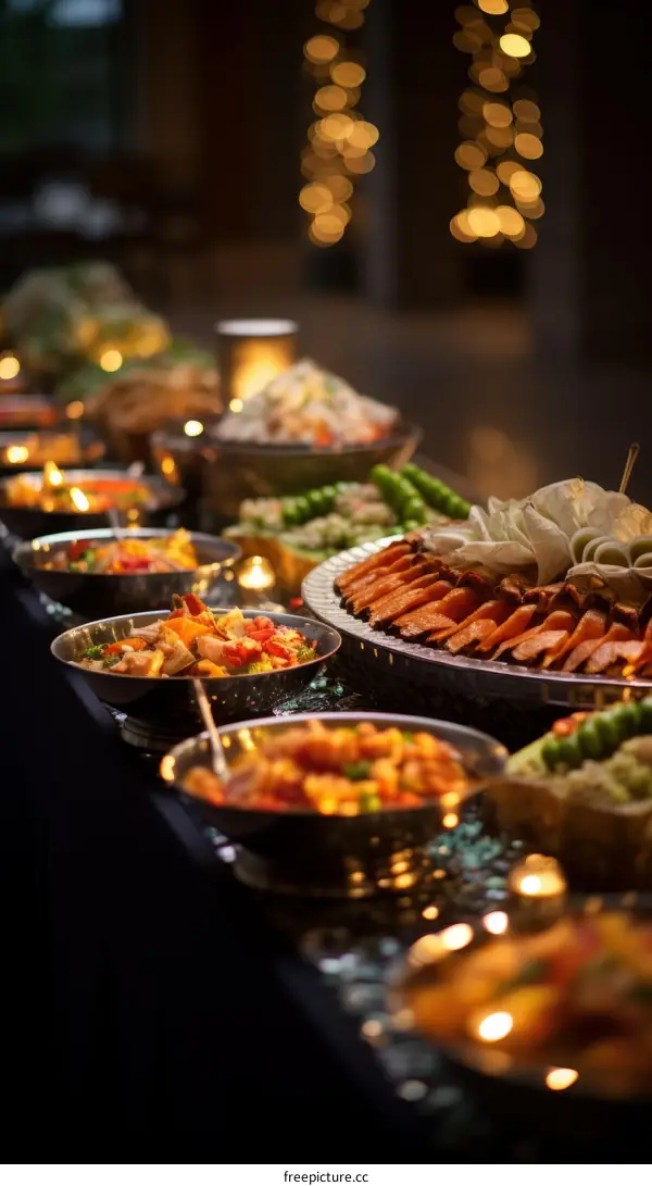 A delectable spread of food on a table
