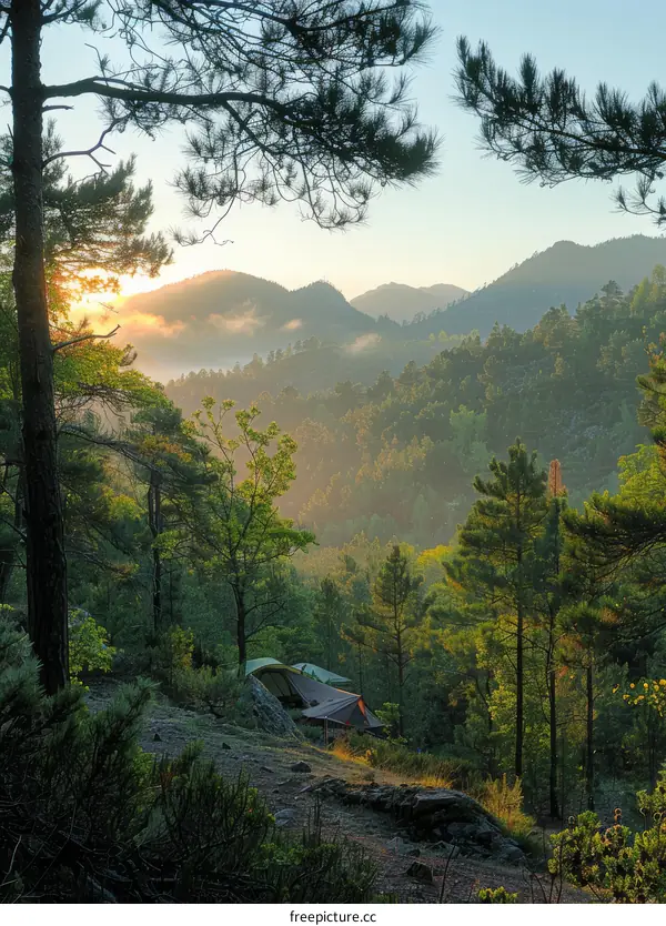 Camping in the mountains