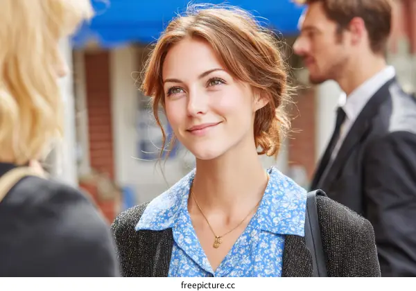 Two Women in Conversation Outdoor