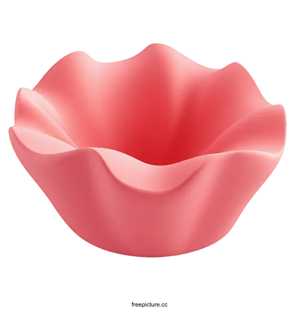 [Transparent Background PNG]Modern Pink Abstract Flower Shaped Bowl