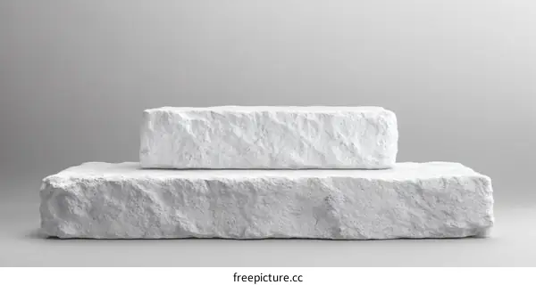 White Stone Product Display Stage