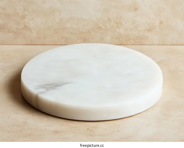 White Marble Round Serving Tray
