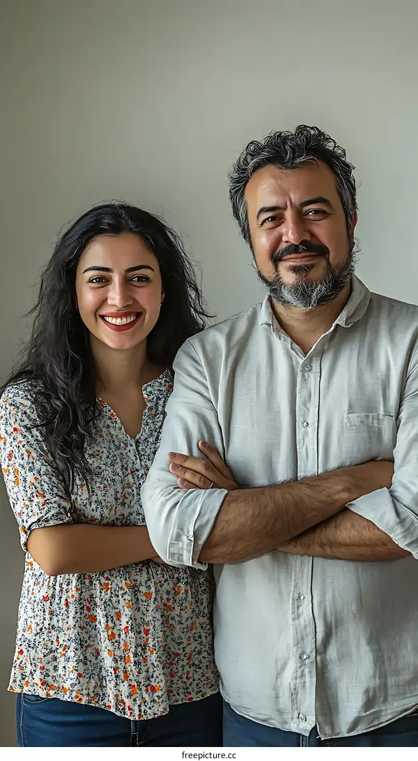 Happy Couple Portrait in Casual Wear