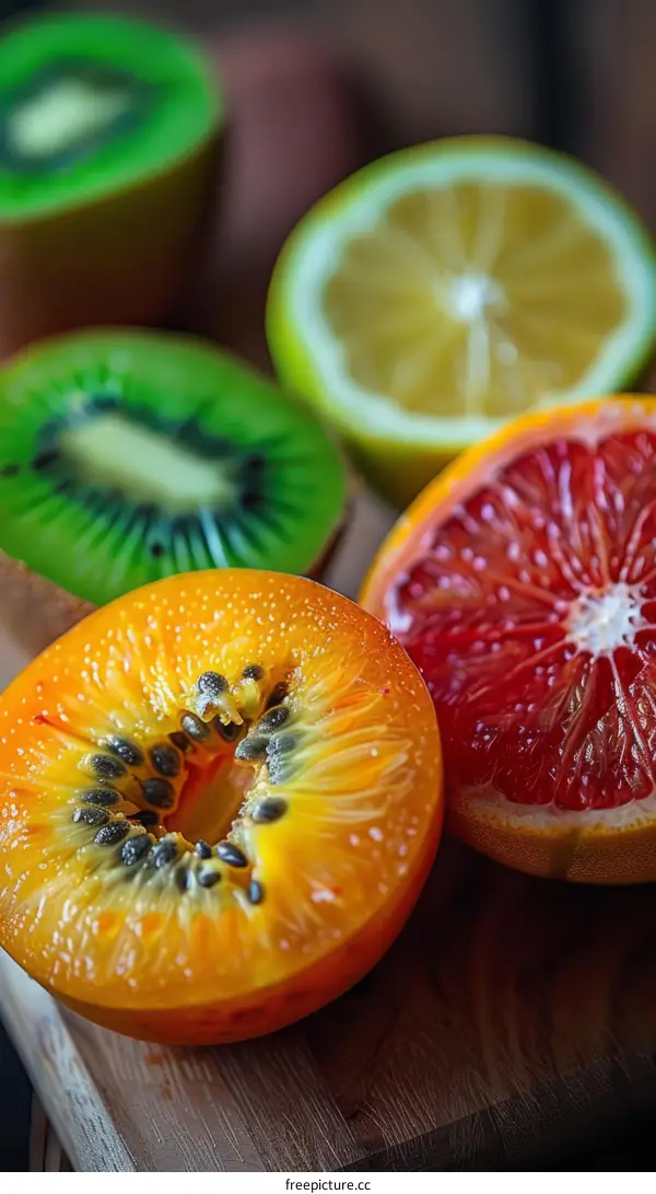 Kiwi, Lemon, Orange, and Passion Fruit - A Colorful and Nutritious Treat