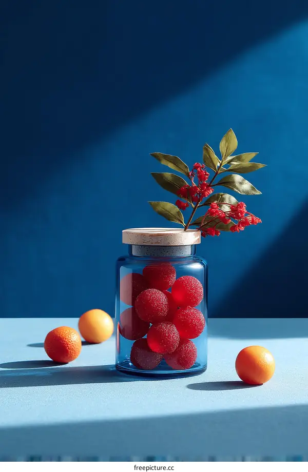 Vibrant Still Life with Candy and Berries