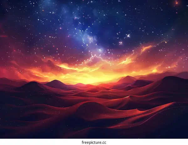 Sunset on a Red Planet