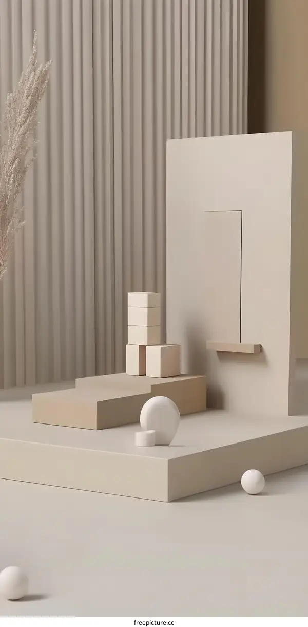 Minimalist Beige Product Display Background