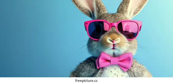 Stylish Easter Bunny with Sunglasses