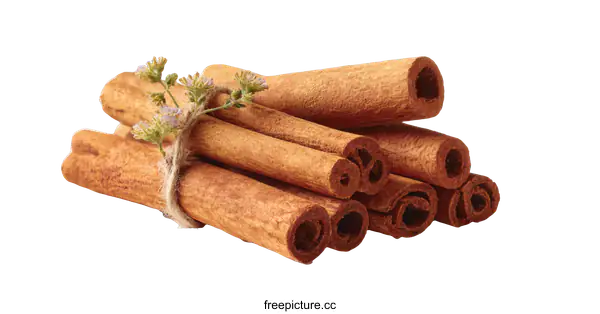 [Transparent Background PNG]Cinnamon Sticks with Dried Flowers
