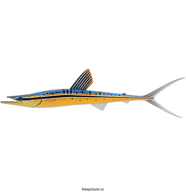 [Transparent Background PNG]Realistic Flying Fish Illustration