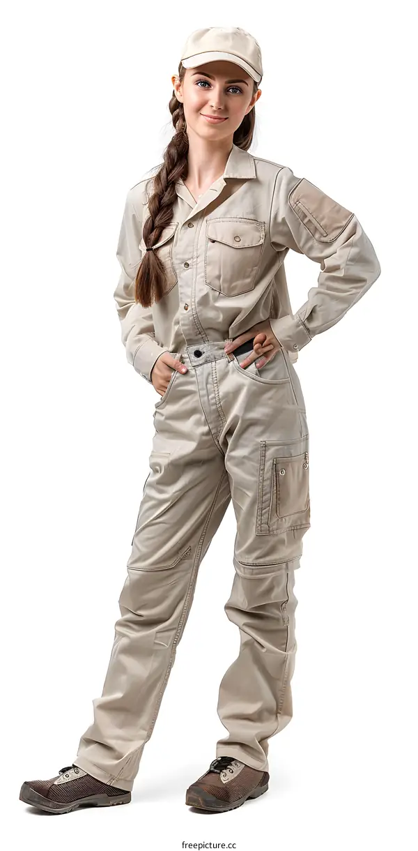 Young Woman in Workwear