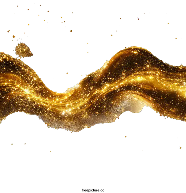[Transparent Background PNG]Abstract Gold Glitter Background Design