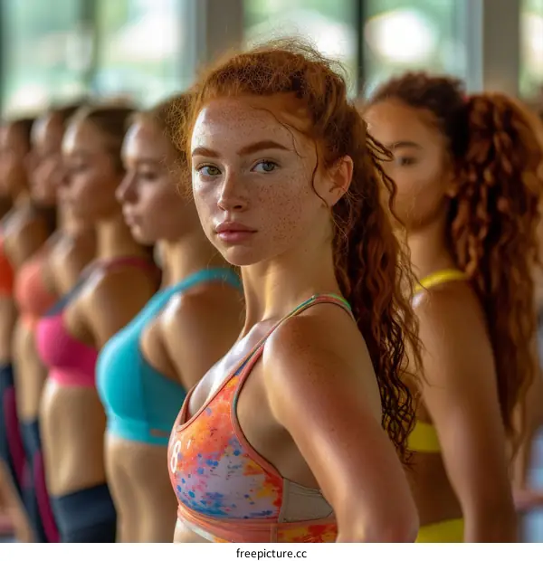 A Group of Multiethnic Women in Sports Bras