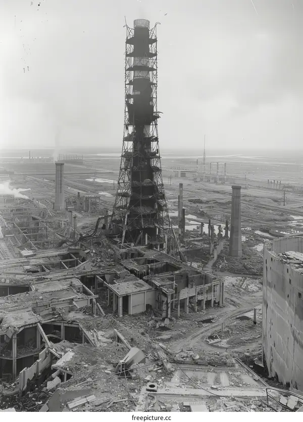 The aftermath of the Chernobyl disaster, a nuclear accident that occurred in the Soviet Union in 1986