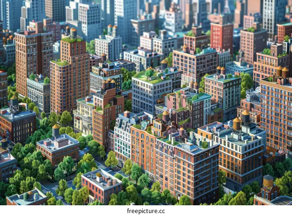 new york city miniature buildings