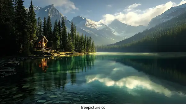 Peaceful Mountain Lake Cabin Retreat