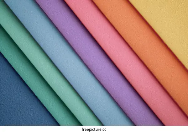 Colorful Fabric Swatches Diagonal Arrangement