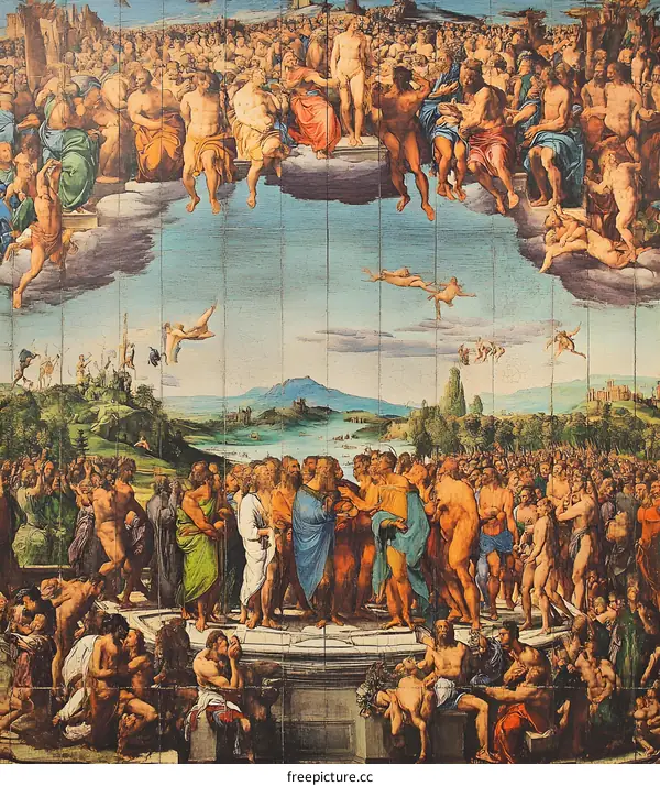 The Last Judgement Painting by Michelangelo