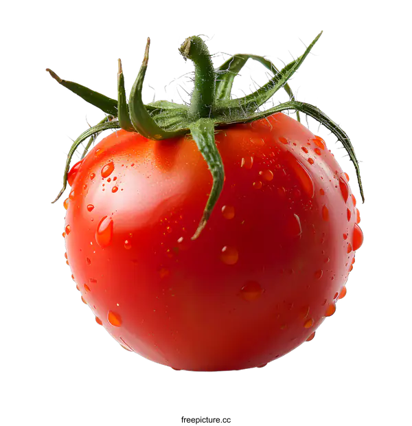 [Transparent Background PNG]tomato with water drops
