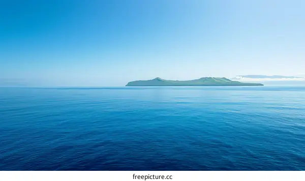 Small island in the middle of the ocean