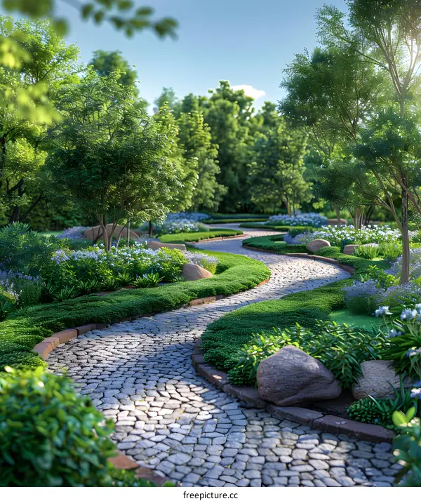 Garden landscape design renderings
