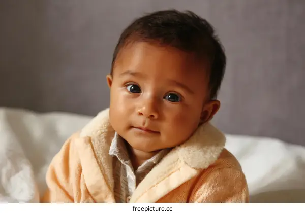 Closeup Portrait of a Baby Girl