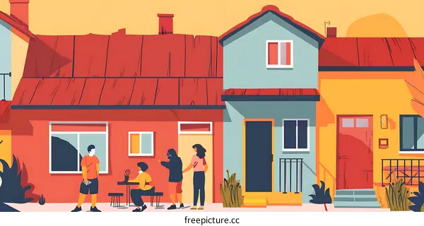 People Wearing Masks Outside Buildings