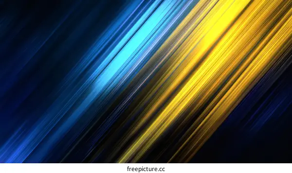 Abstract Diagonal Lines of Blue and Yellow