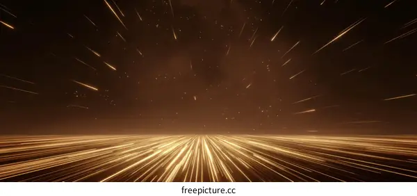 Golden Light Speed Abstract Background