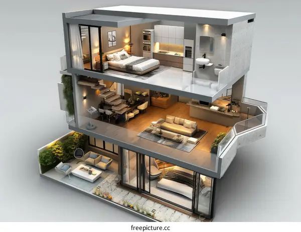 Luxury Modern Home Interior Design 3D Renderings