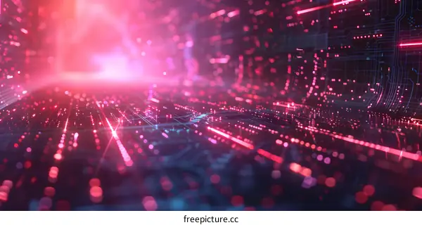 Futuristic Digital Data Network