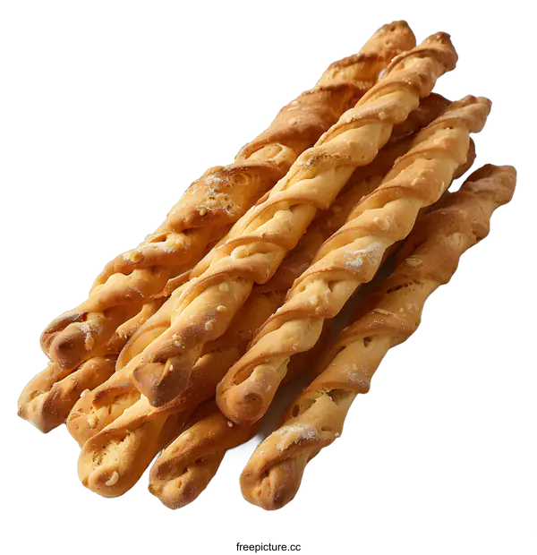 [Transparent Background PNG]Freshly Baked Breadsticks on White Background