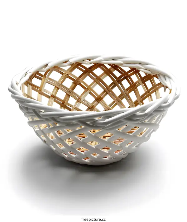 White Rattan Basket