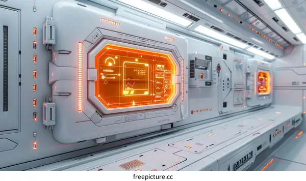 Futuristic Spaceship Corridor